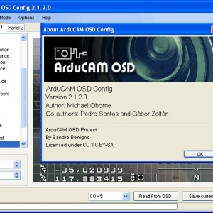 ArduCAM OSD Config