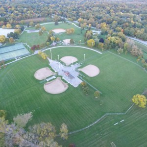 Above Wirth Park Ball Diamonds