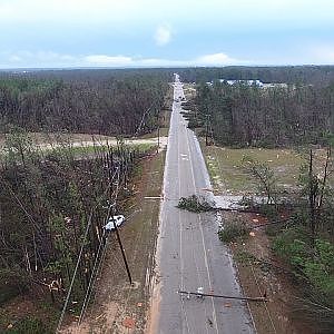 Tornado Damage Hattiesburg,MS 1/21/17