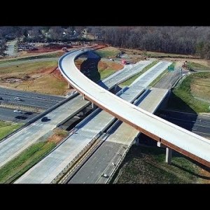 Latest Aerial Views of I-785/I-840 NE Urban Loop Interchange Construction - Greensboro, NC