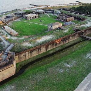 Aerial Views of Fort Gaines - Dauphin Island, Alabama