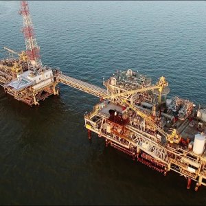 Hyperlapse Flight from Dauphin Island to Offshore Rig - Mobile Bay, Alabama