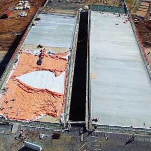 Latest Aerial Views of Lawndale Dr. & Cotswold Ave. Intersection Construction - Greensboro, NC