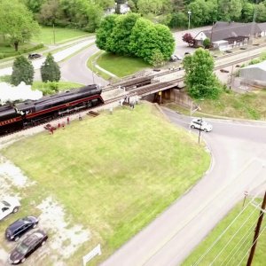 611 Steam Engine Bedford Drone footage