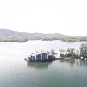 Smith Mountain near dam drone footage