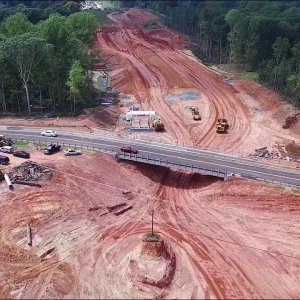 Updated Aerial Views of N. Elm St. to Lawndale Dr. Along the I-840 Urban Loop - Greensboro, NC